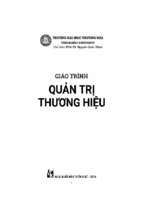 Giáo trình quản trị thương hiệu