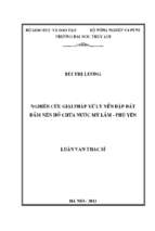 Nghiên cứu giải pháp xử lý nền đập đất đầm nén hồ chứa nước mỹ lâm   phú yên 