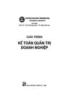 Giáo trình kế toán quản trị doanh nghiệp