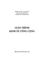 Giáo trình kinh tế công cộng