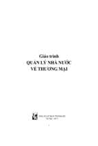 Giáo trình quản lý nhà nước về thương mại