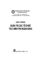 Giáo trình quản trị các tổ chức tài chính phi ngân hàng