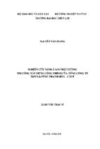 Nghiên cứu nâng cao chất lượng thi công xây dựng công trình của tổng công ty xây dựng nông nghiệp và phát triển nông thôn thanh hóa   công ty cổ phần 