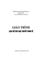 Giáo trình lịch sử các học thuyết kinh tế