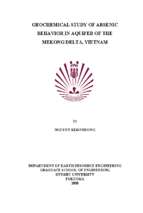 Geochemical study of arsenic behavior in aquifer of the mekong delta, vietnam