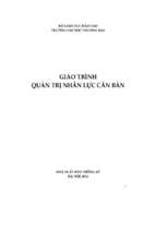 Giáo trình quản trị nhân lực căn bản