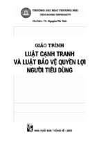 Giáo trình luật cạnh tranh và luật bảo vệ quyền lợi người tiêu dùng