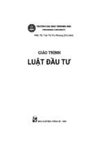 Giáo trình luật đầu tư