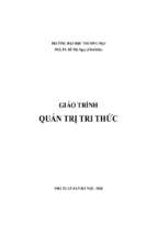 Giáo trình quản trị tri thức