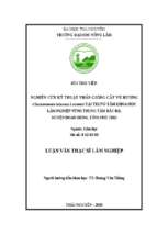 Nghiên cứu kỹ thuật nhân giống cây vù hương (cinnamomum balansae lecomte) tại trung tâm khoa học lâm nghiệp vùng trung tâm bắc bộ, huyện đoan hùng, tỉnh phú thọ