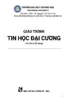 Giáo trình tin học đại cương_1