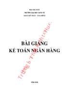 Bài giảng kế toán ngân hàng