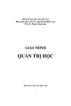 Giáo trình quản trị học