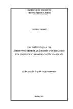 Các nhân tố quản trị ảnh hưởng đến kết quả nghiên cứu khoa học của giảng viên tại đại học quốc gia hà nội