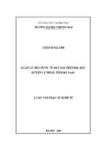 Quản lý nhà nước về đất đai trên địa bàn huyện lý nhân, tỉnh hà nam