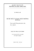 Bổ đề thue và dạng toàn phương idoneal