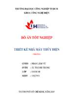 Thiết kế nhà máy thủy điện   