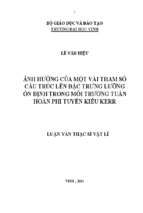 Ảnh hưởng của một vài tham số cấu trúc lên đặc trưng lưỡng ổn định trong môi trường tuần hoàn phi tuyến kiểu kerr