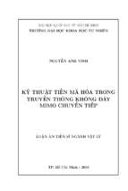 Kỹ thuật tiền mã hóa trong truyền thông không dây mimo chuyển tiếp