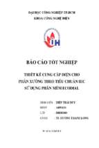 Thiết kế cung cấp điện cho phân xưởng theo tiêu chuẩn iec sử dụng phần mềm ecodial 4.2   