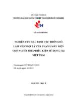 Nghiên cứu xác định các thông số làm việc hợp lý của thang máy điện chở người theo điều kiện sử dụng tại việt nam   