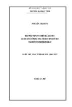 Biện pháp nâng cao hiệu quả giáo dục giá trị sống kỹ năng sống cho học sinh tiểu học thành phố vinhm tỉnh nghệ an   