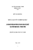 An sinh xã hội cho trẻ em có hoàn cảnh đặc biệt tại huyện nghi xuân   tỉnh hà tĩnh   