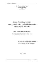 Ảnh hưởng của anpha   naa đến sinh trưởng, phát triển và năng suất giống đậu tương vh12 