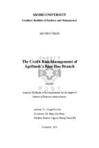 The credit risk management of  agribank’s bien hoa branch