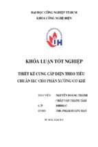 Thiết kế cung cấp điện theo tiêu chuẩn iec cho phân xưởng cơ khí   