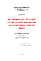 Ảnh hưởng của một số tham số lên quá trình nén xung sử dụng bơm raman ngược trong sợi quang