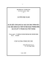 Bước đầu vận dụng dạy học chương trình hoá vào việc giảng dạy một số nội dung trong môn đại số lớp 10 trung học phổ thông 