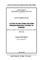 A study on the verbs and verb phrases denoting  eating  in english = nghiên cứu động từ chỉ  sự ăn  trong tiếng anh 