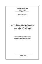 Bất đẳng thức biến phân với biến số rời rạc 