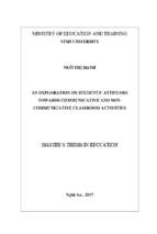 An exploration on students' attitudes towards communicative and non communicative classroom activities   