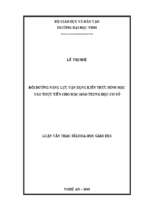 Bồi dưỡng năng lực vận dụng kiến thức hình học vào thực tiễn cho học sinh trung học cơ sơ