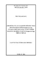Ảnh hưởng của các loại dung môi khác nhau lên tính kháng khuẩn  streptococcus spp. của dịch chiết thảo dược và thử nghiệm khả năng trị bệnh lở loét do streptococcus spp. trên cá trê lai   