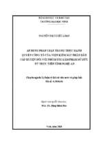 Áp dụng pháp luật trong thực hành quyền công tố của viện kiểm sát nhân dân cấp huyện đối với nhóm tội xâm phạm sở hữu từ thực tiễn tỉnh nghệ an