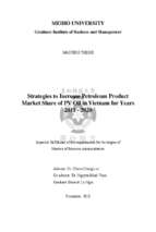 Strategies to increase petroleum product  market share of pv oil in vietnam for years  2011   2020