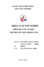 Thiết kế  cung cấp điện cho nhà máy nhựa hoàng nam   