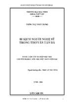 Bi kịch người nghệ sĩ trong thơ văn tản đà 