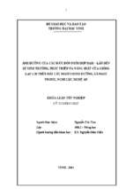 Ảnh hưởng của các mức bón phối hợp đạm lân đến sự sinh trưởng, phát triển và năng suất của giống lạc l20 trên đất cát nghèo dinh dưỡng, xã nghi phong, nghi lộc, nghệ an   