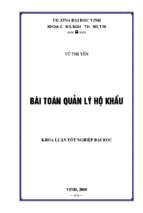 Bài toán quản lý hộ khẩu 