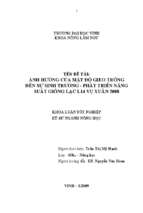 Ảnh hưởng của mật độ gieo trồng đến sự sinh trưởng   phát triển năng suất giống lạc l14 vụ xuân 2008 