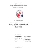 Thiết kế hệ thống tưới tự động   