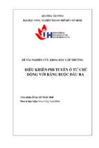 Điều khiển phi tuyến ổ từ chủ động với ràng buộc đầu ra   báo cáo tổng kết đề tài khoa học cấp trường 