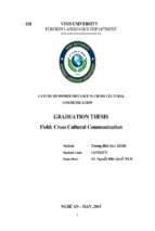 A study on power distance in cross cultural communication = nghiên cứu về triển vọng năng lực trong cuộc truyền thông văn hóa   