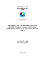 Ảnh hưởng của liều lượng đạm đến sinh trưởng phát triển và năng suất của giống ngô nếp lai mx 10 trong vụ đông xuân 2011   2012 tại xã nghi phong   nghi lộc   nghệ an   