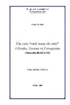 Các cuộc  cách mạng màu sắc  ở grudia, ucraina và cưrơgưxtan (những năm đầu thế kỷ xxi) 