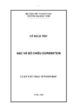 Bậc và số chiều gorenstein 